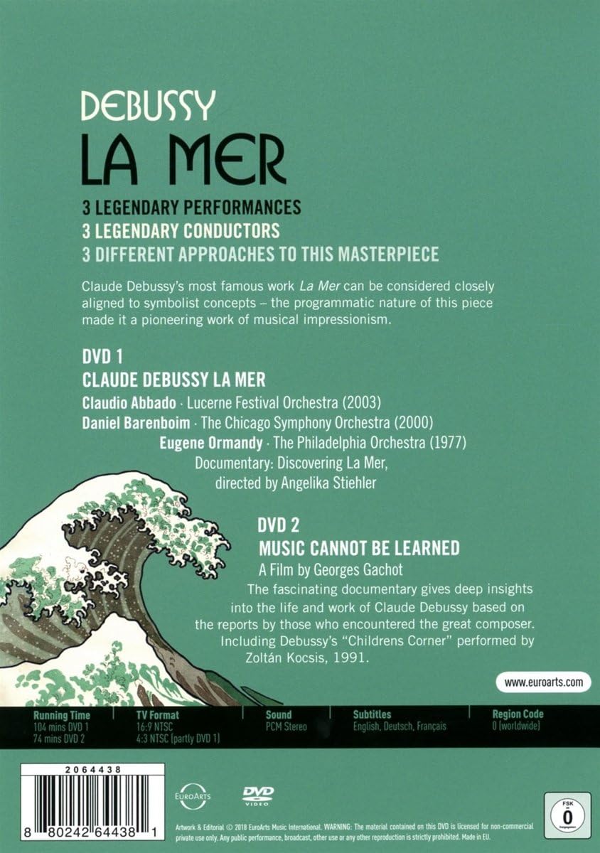 Debussy: La Mer (DVD) | Claudio Abbado, Daniel Barenboim, Eugene Ormandy, Chicago Symphony Orchestra, Lucerne Festival Orchestra