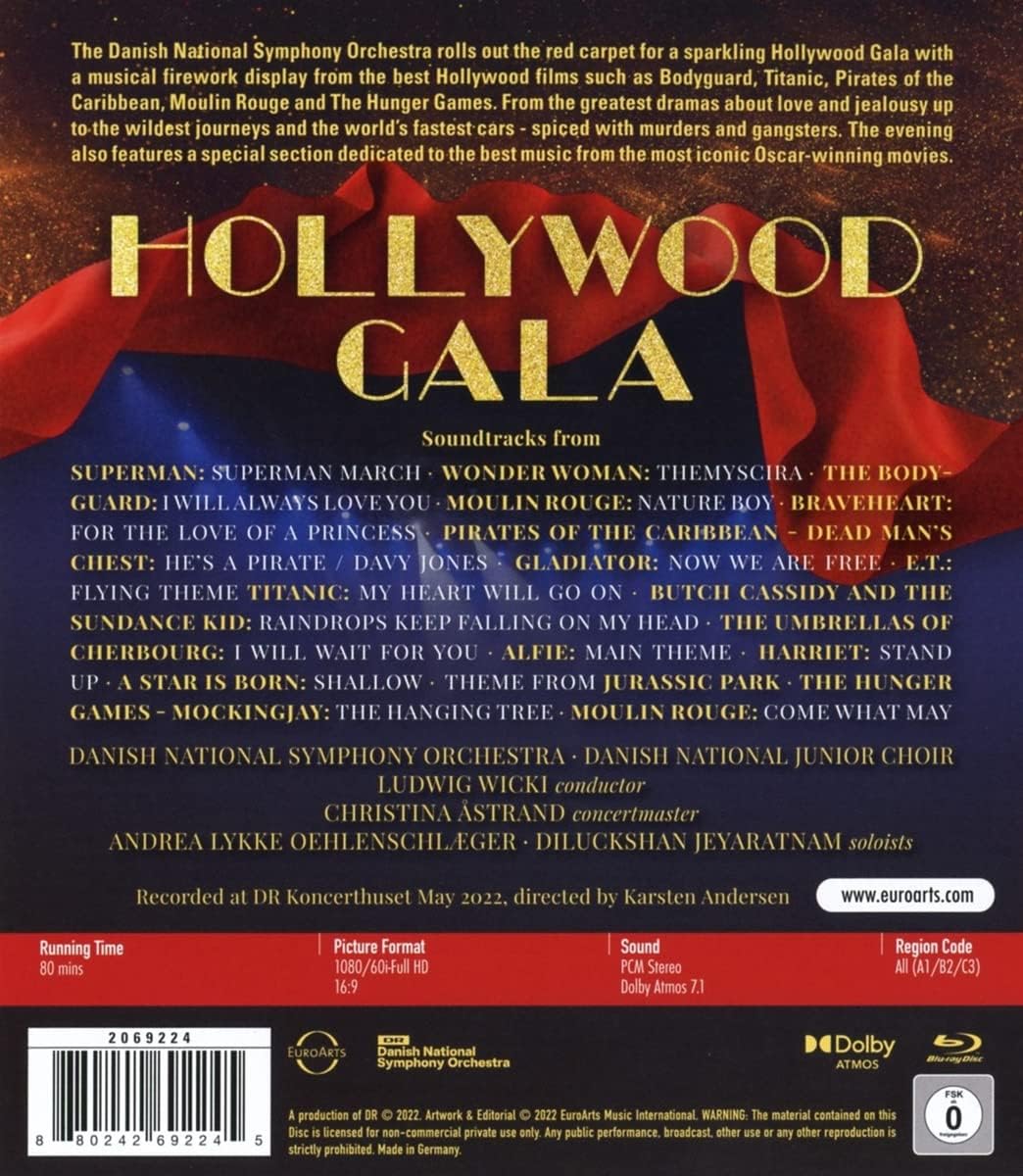 Hollywood Gala (Blu-ray Disc) | Danish National Symphony Orchestra, Danish National Junior Choir, Ludwig Wicki, Andrea Lykke Oehlenschaeger