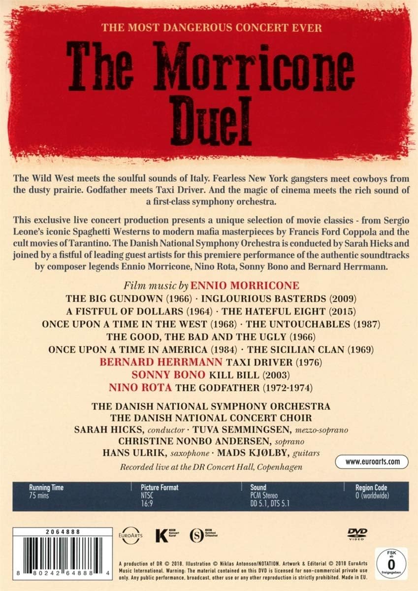 The Morricone Duel (The Most Dangerous Concert Ever) - DVD | Danish National Symphony Orchestra, Danish National Concert Choir, Sarah Hicks, Tuva Semmingsen, Hans Ulrik, Christine Nonbo Andersen, Mads Kjolby