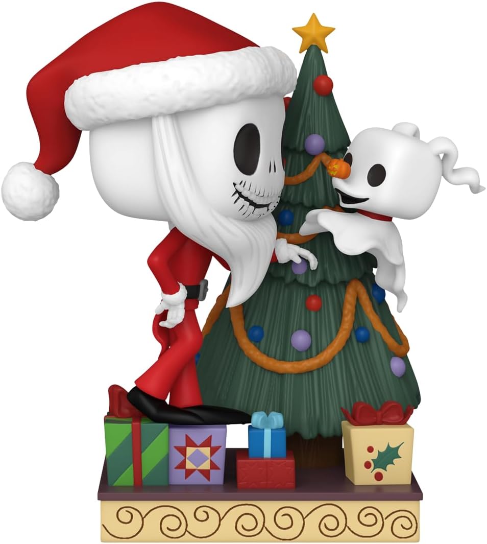 Figurina - Pop! Deluxe The Nightmare Before Christmas: Jack Skellington and Zero (with Tree) | Funko