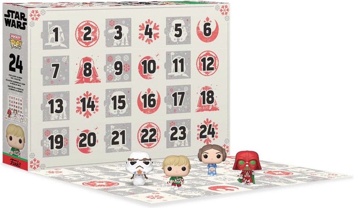 Calendar Advent - Set 24 figurine Star Wars Holiday | Funko - 1 | YEO