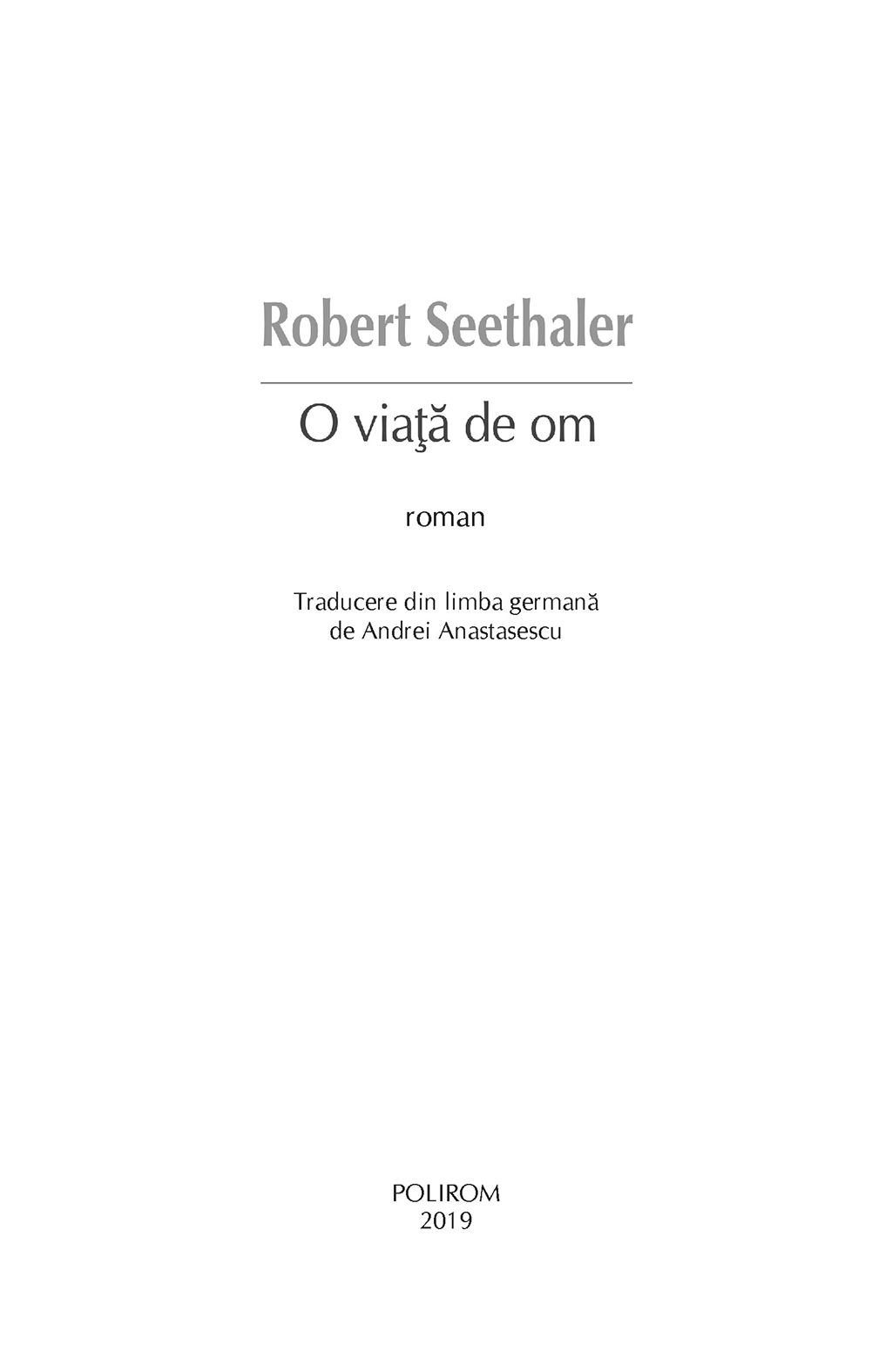 O viata de om | Robert Seethaler - 2 | YEO