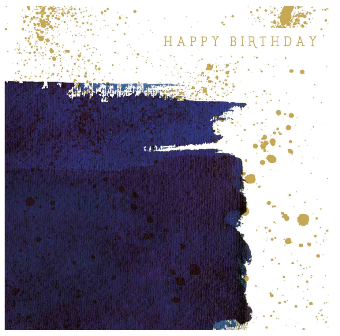 Felicitare - Blue Splatter | The Art File