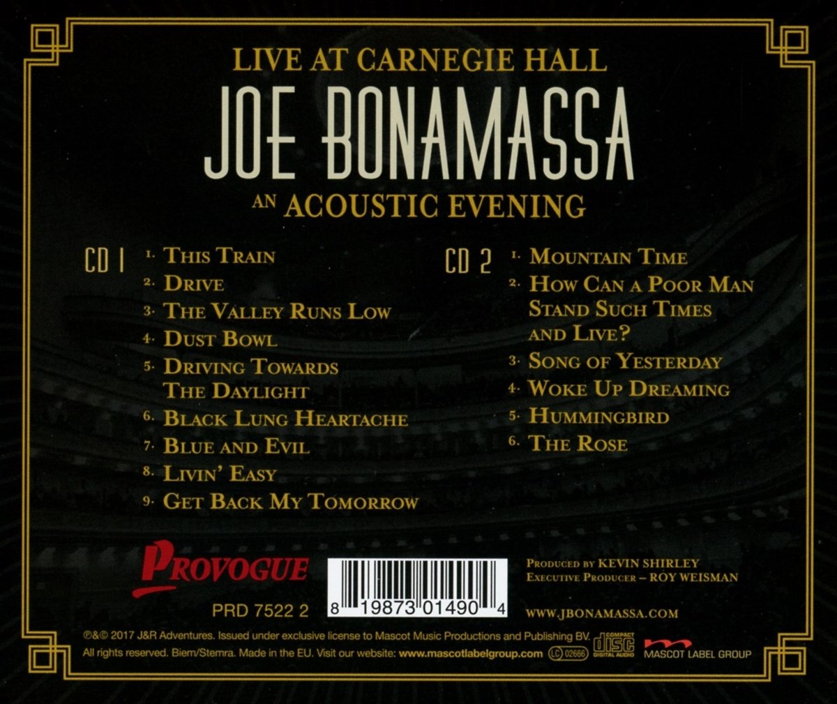 Live At Carnegie Hall - An Acoustic Evening | Joe Bonamassa