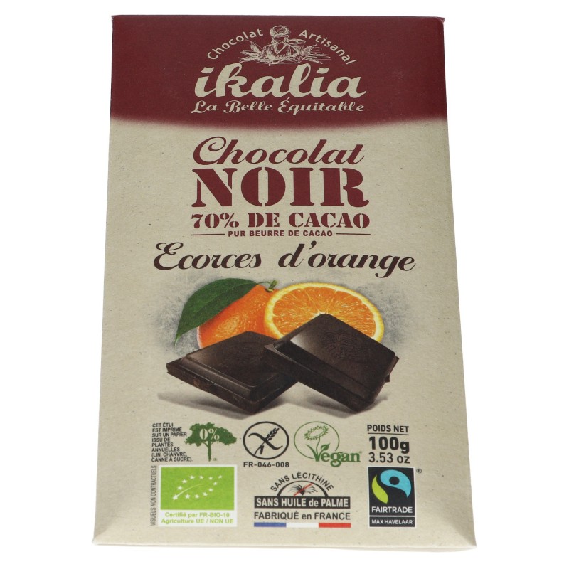 Ciocolata neagra cu portocale Bio | Ikalia