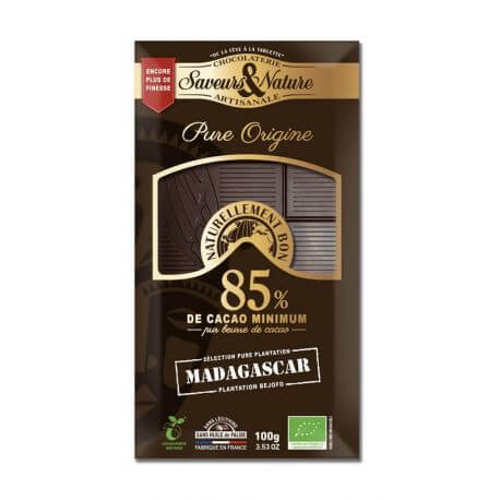 Ciocolata artizanala - 85% Cacao -  Madagascar Bio | Saveurs et Nature