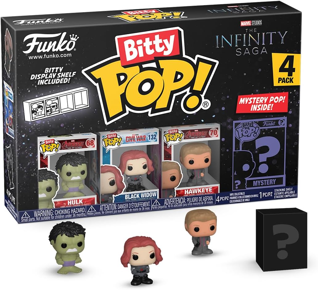 Set 4 figurine - Marvel - Hulk, Black Widow, Hawkeye | Funko