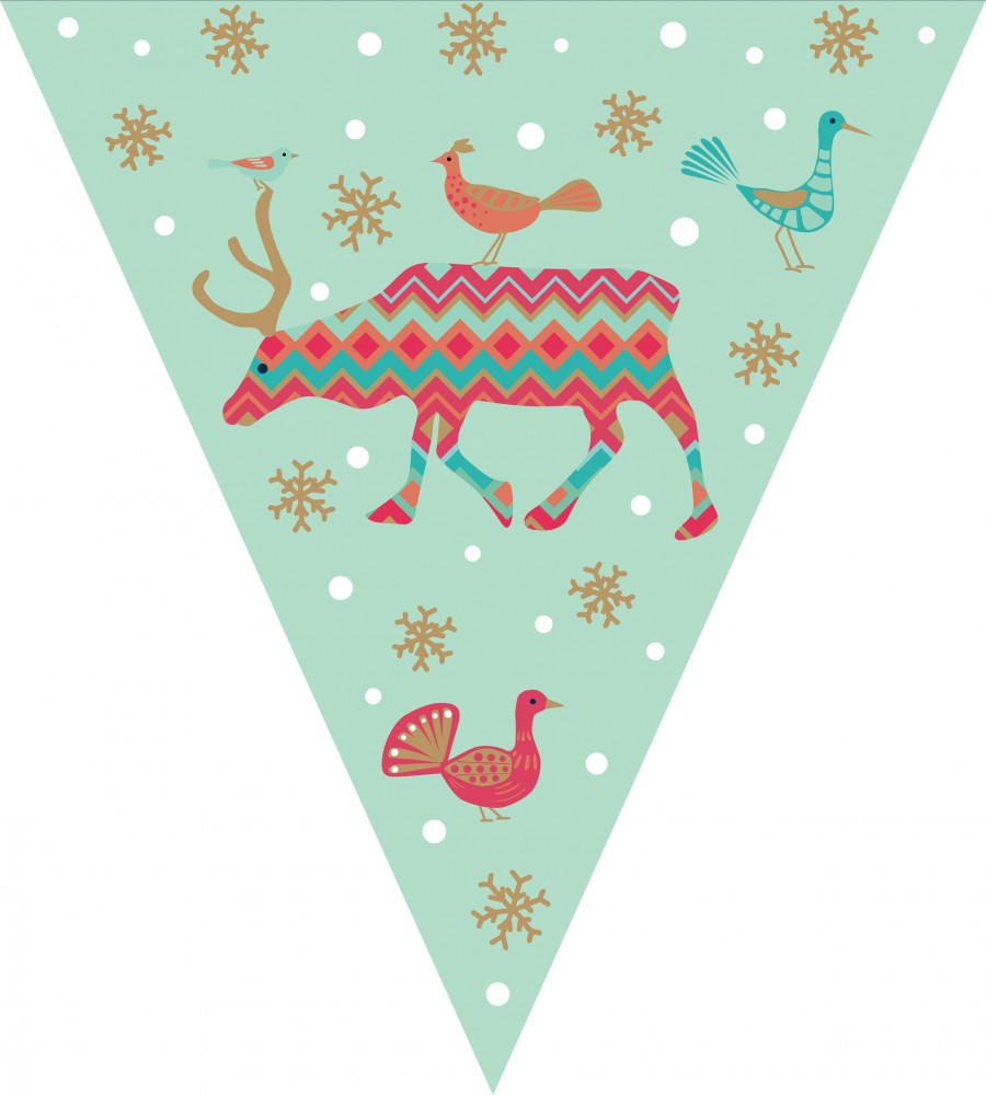 Decoratiune Craciun - Caribou Christmas Bunting | Roger la Borde - 1 | YEO