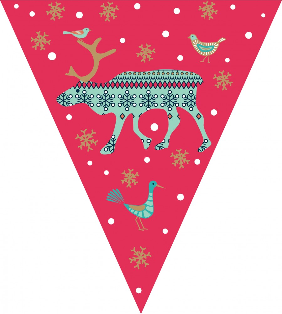 Decoratiune Craciun - Caribou Christmas Bunting | Roger la Borde - 3 | YEO