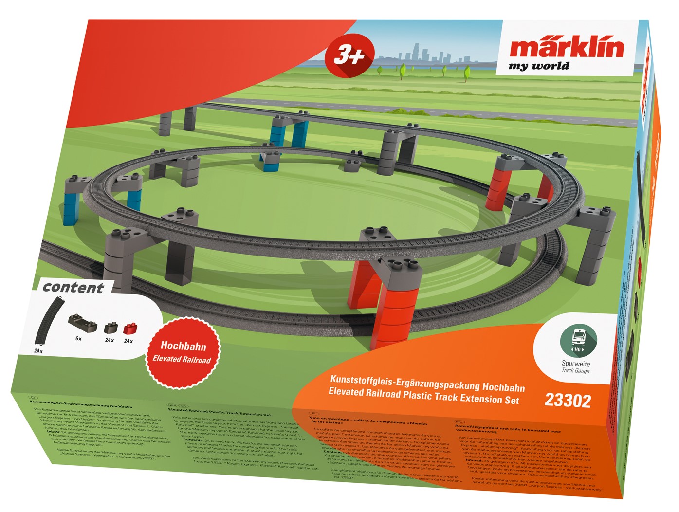 Set de constructie - Elevated Railroad Plastic Track Extension Set | Marklin