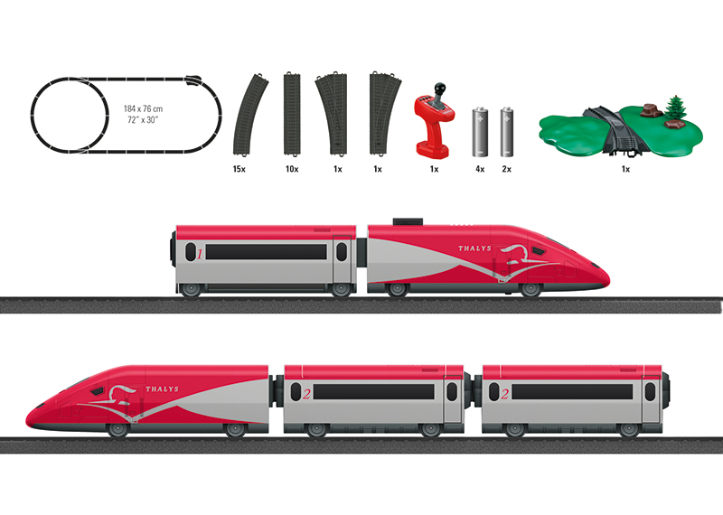 Tren cu accesorii - Thalys Starter Set | Marklin - 2
