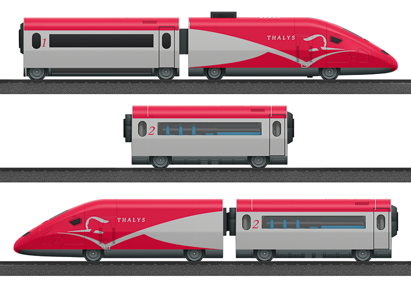 Tren cu accesorii - Thalys Starter Set | Marklin - 4