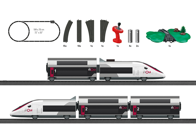 Tren cu accesorii - TGV Duplex Starter Set | Marklin - 1