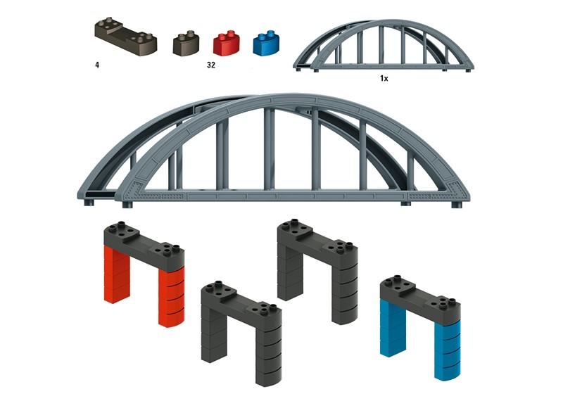 Set de constructie - Elevated Railroad Bridge Building Block Set | Marklin