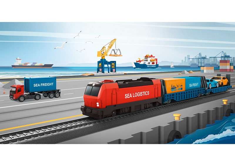Tren cu accesorii - Harbor Logistics Starter Set | Marklin