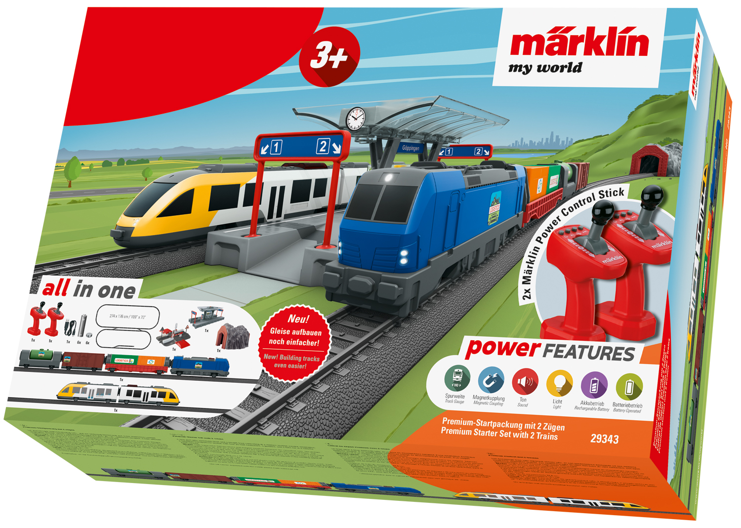 Set 2 trenuri cu accesorii - Premium Starter Set with 2 Trains | Marklin