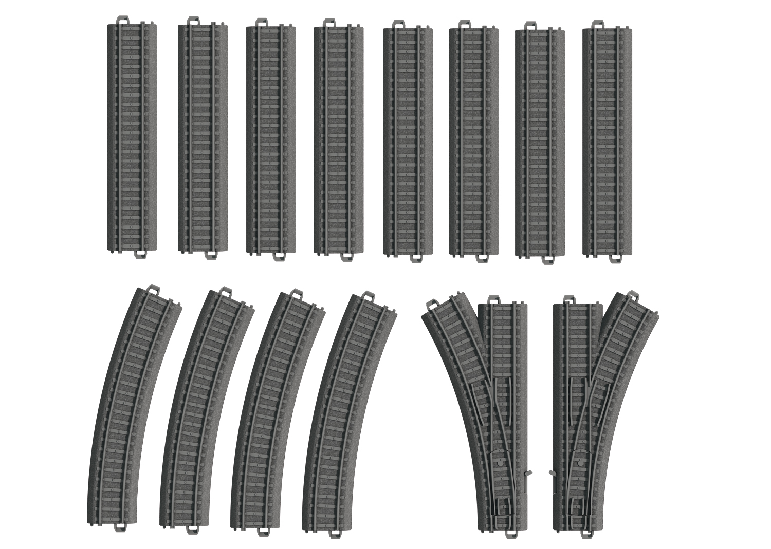 Set 14 sine tren - Plastic Track Extension Set | Marklin