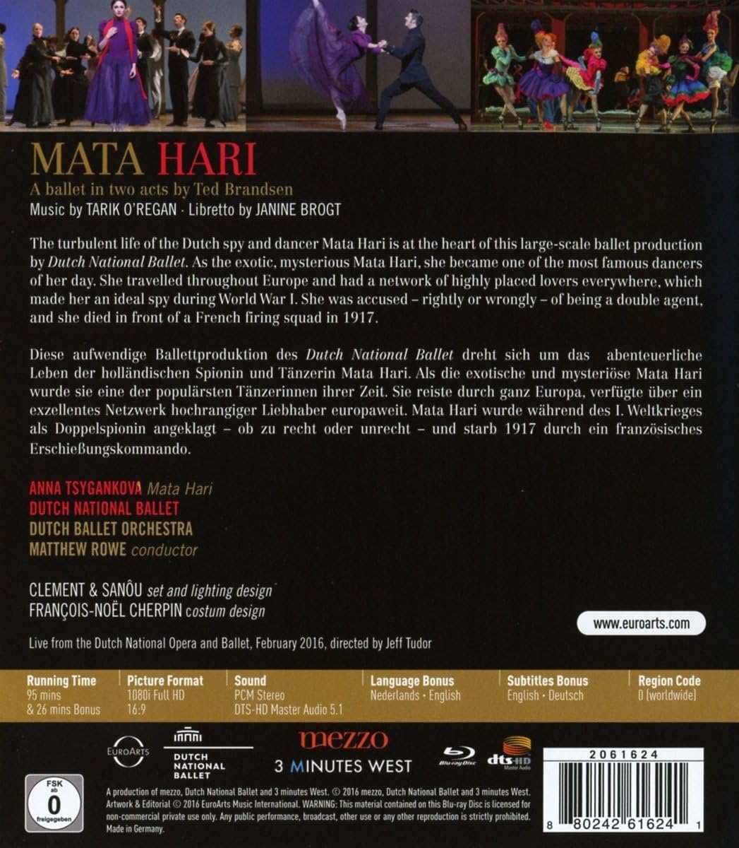 Mata Hari (Blu-ray Disc) | Anna Tsygankova, Dutch National Ballet, Dutch Ballet Orchestra, Matthew Rowe