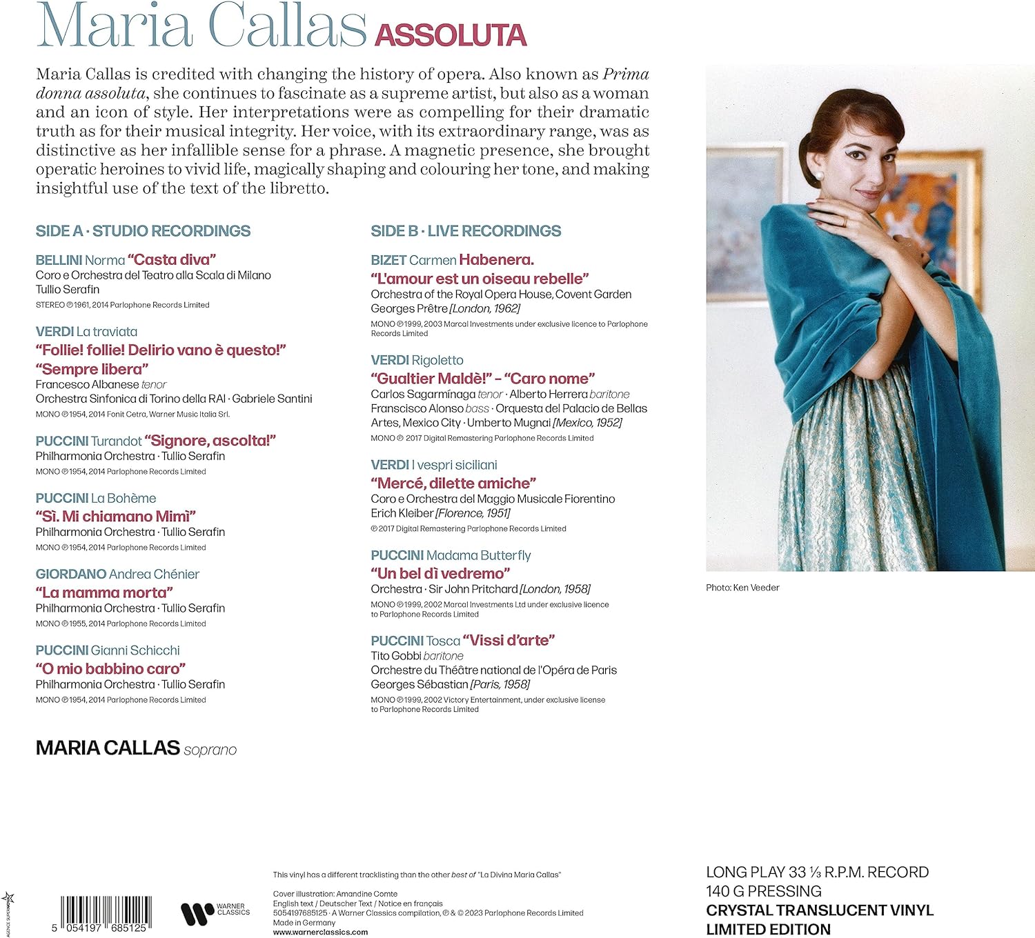 Assoluta (Crystal Clear Vinyl) | Maria Callas