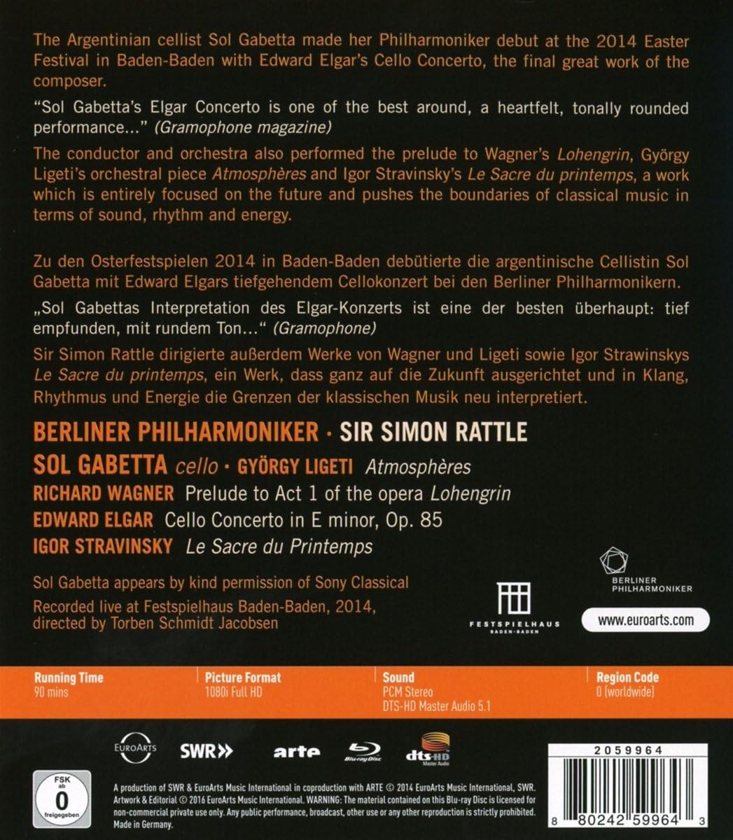 Sir Simon Rattle & Sol Gabetta (Blu-ray Disc) | Simon Rattle, Sol Gabetta, Berliner Philharmoniker