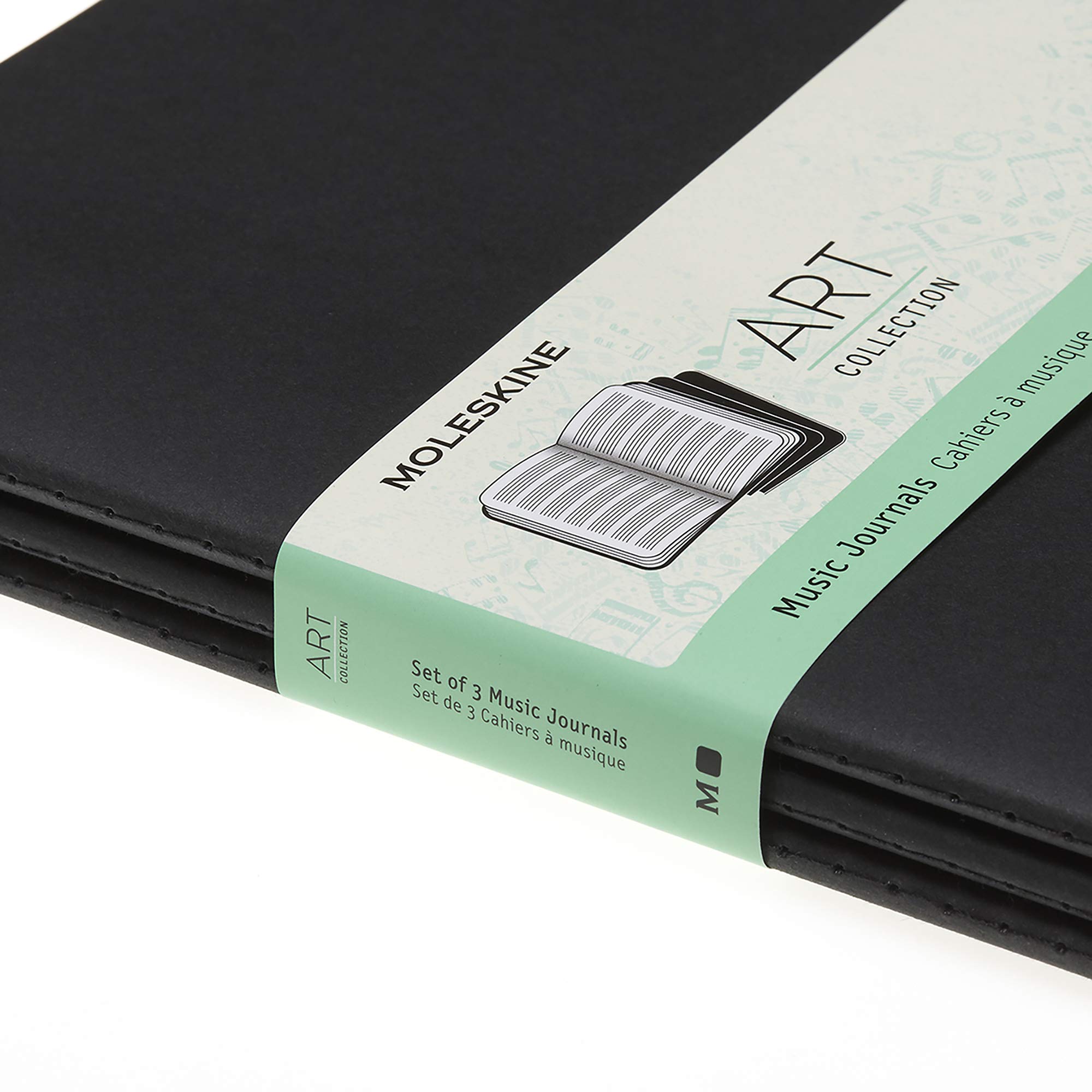 Set 3 caiete - Moleskine Extra Large Art Music - Black | Moleskine - 3 | YEO