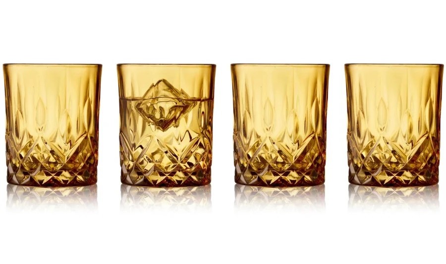 Set 4 pahare de whisky - Sorrento Amber