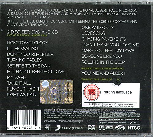 Live At The Royal Albert Hall (CD + DVD) | Adele