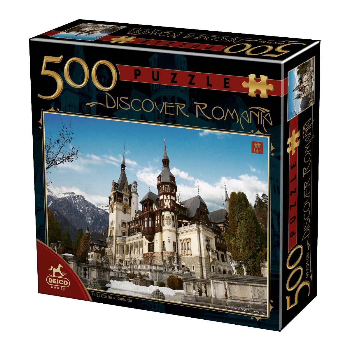 Puzzle - Discover Romania - Castelul Peles iarna - 500 piese | Deico Games