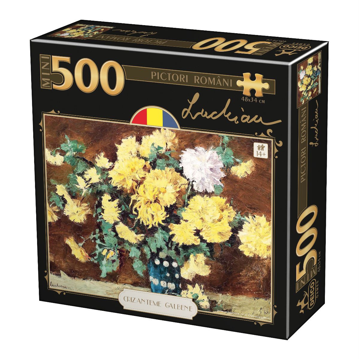 Puzzle Pictori romani - Luchian - Crizanteme Galbene - 500 piese | Deico Games