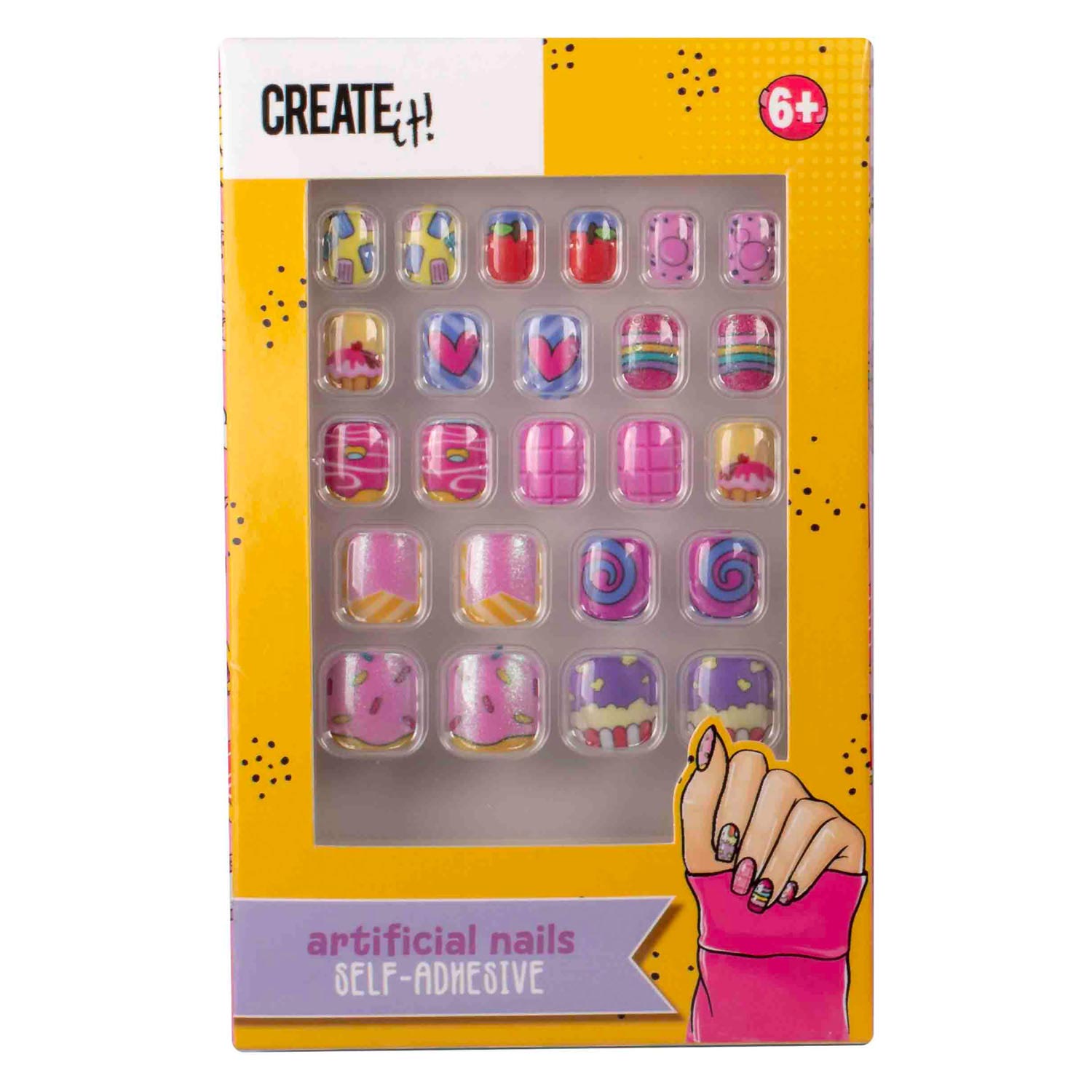 Set unghii false - Artificial Nails Self-Adhesive (doua modele - pret pe bucata) | Create It!