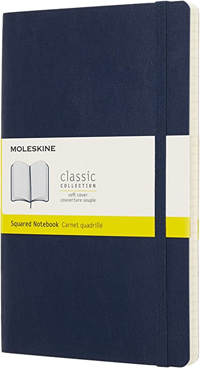 Carnet - Moleskine Classic - Large, Soft Cover, Squared - Sapphire Blue | Moleskine - 4 | YEO