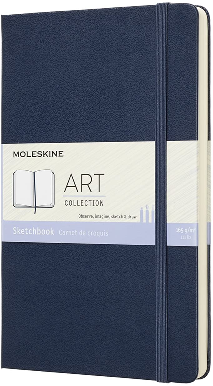 Carnet - Sketchbook - Large, Hard Cover - Sapphire Blue | Moleskine - 3 | YEO