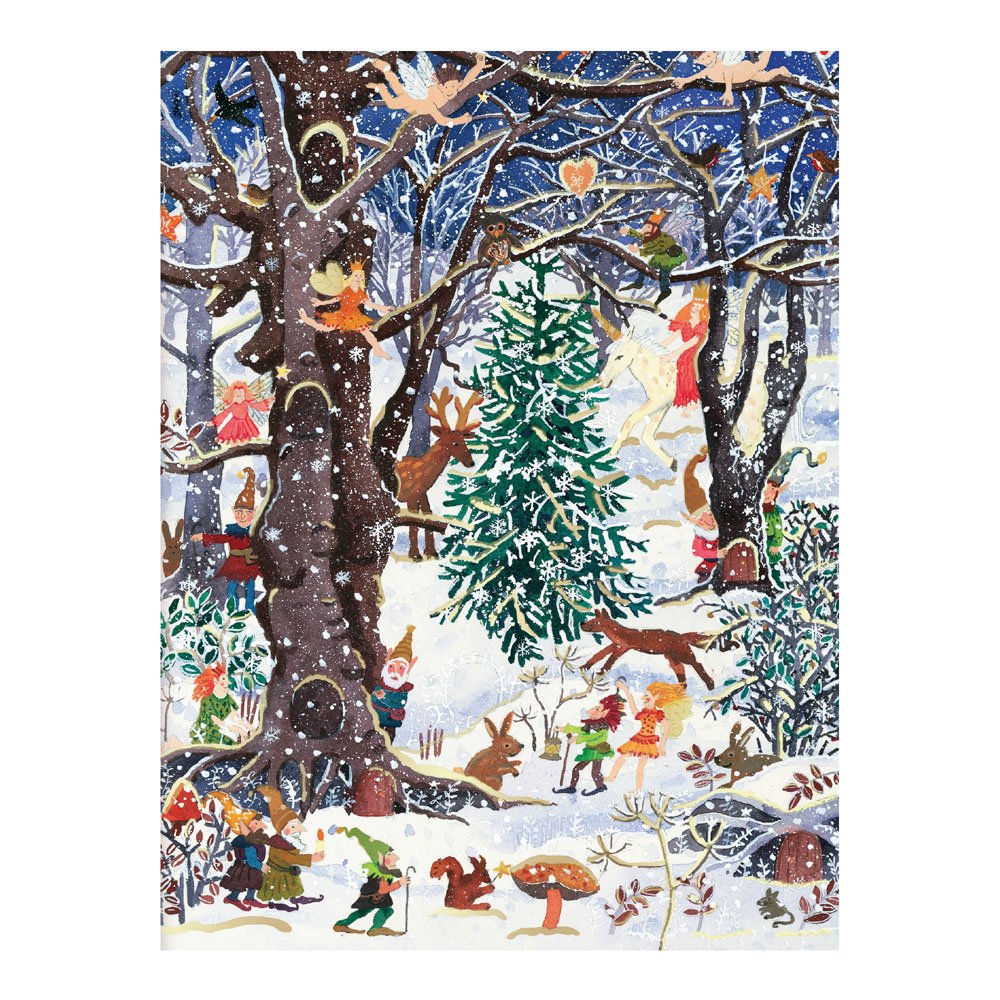 Felicitare - Advent Forest Large Embellished Notecard | Galison