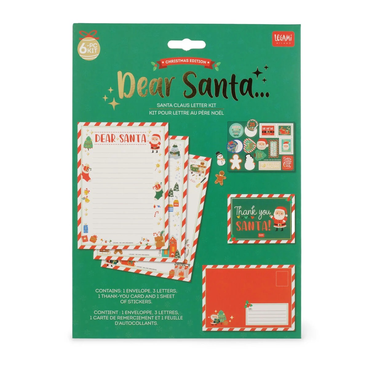 Set papetarie - Santa Claus Letter Kit | Legami - 8 | YEO