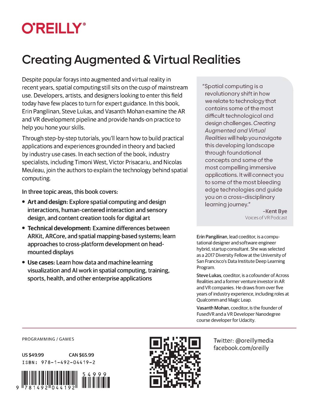 Creating Augmented and Virtual Realities | Erin Pangilinan, Steve Lukas, Vasanth Mohan - 1 | YEO