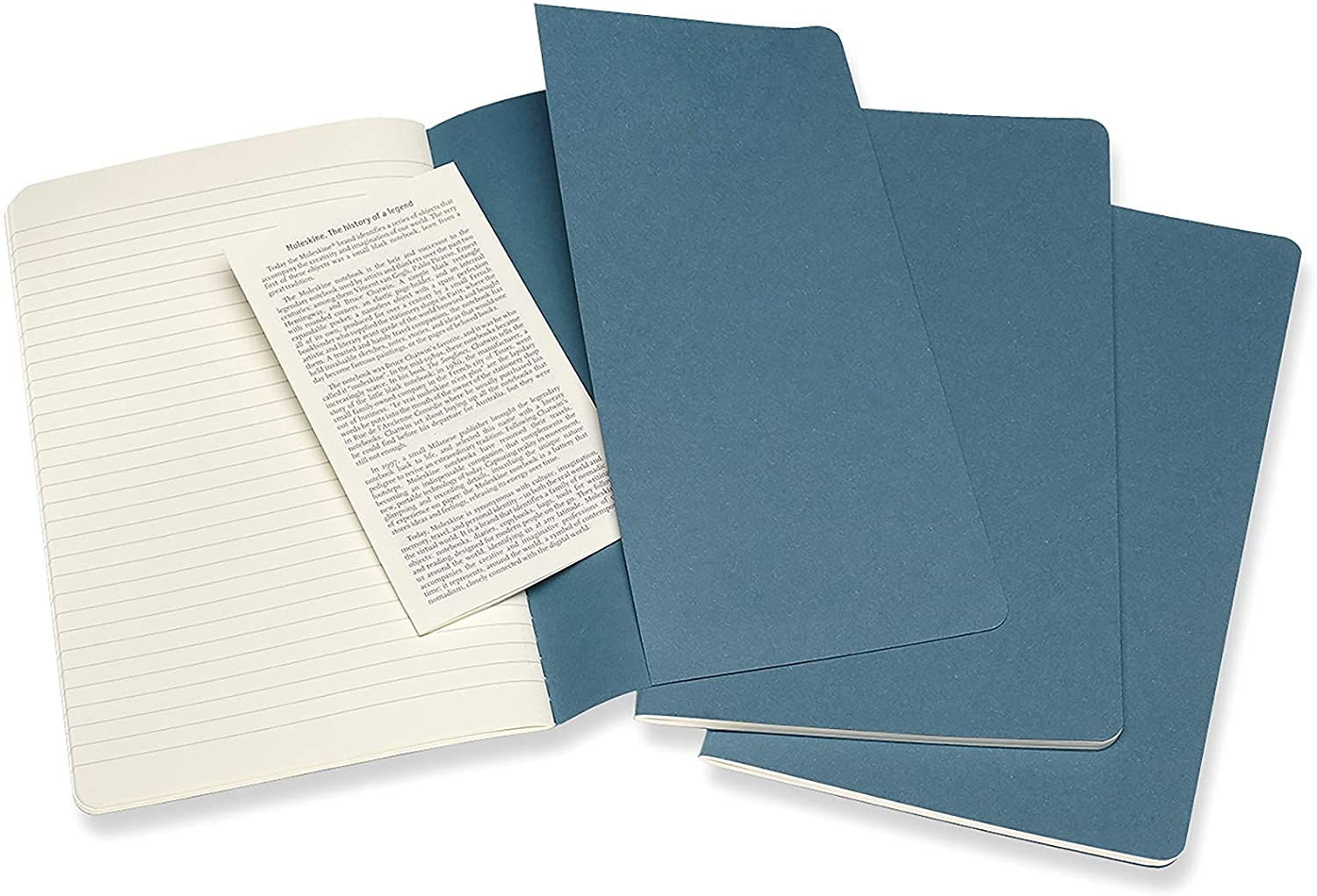 Set 3 caiete - Moleskine Cahier - Large, Ruled - Brisk Blue | Moleskine - 2 | YEO