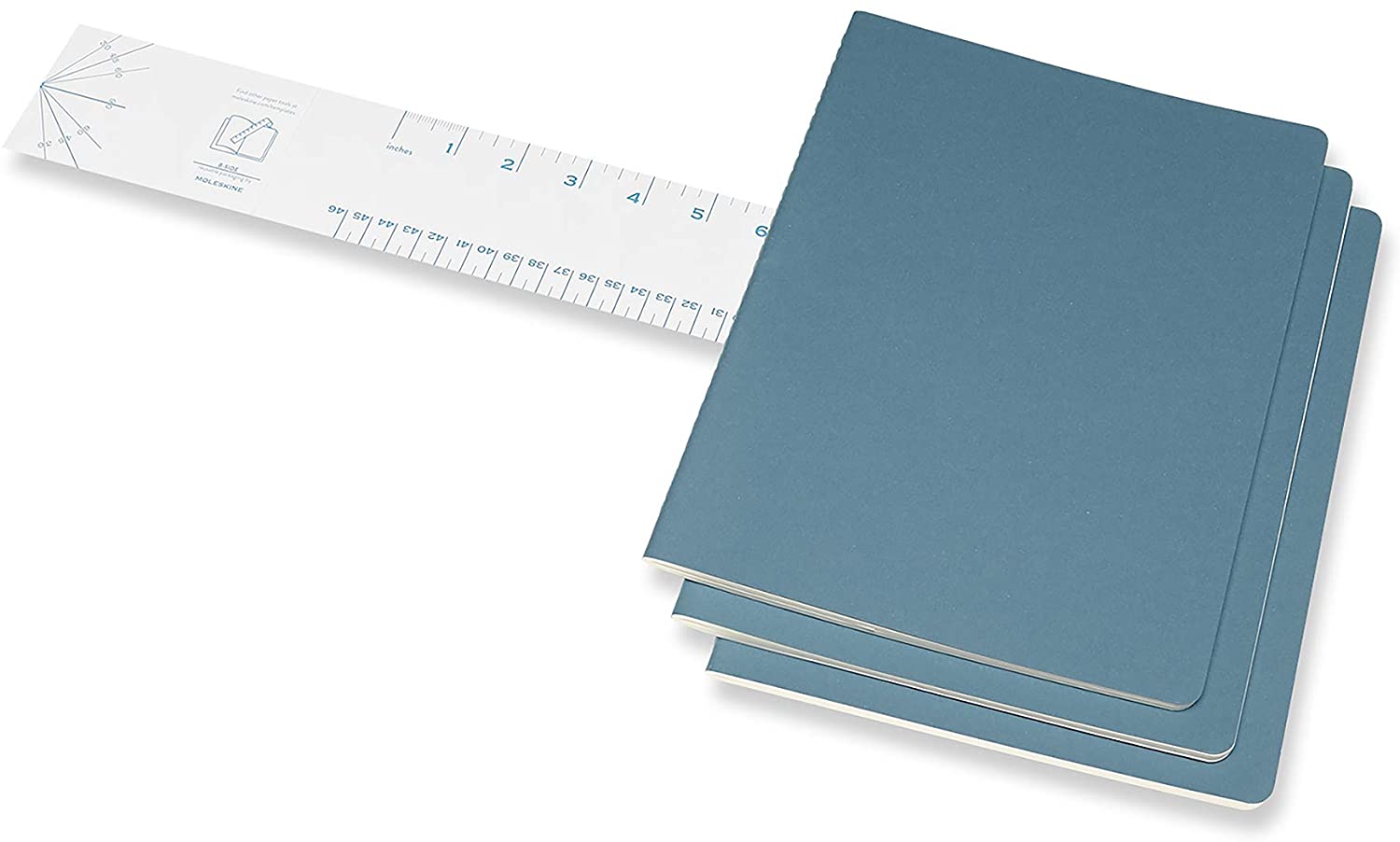 Set 3 caiete - Moleskine Cahier - X-Large, Ruled - Brisk Blue | Moleskine - 1 | YEO