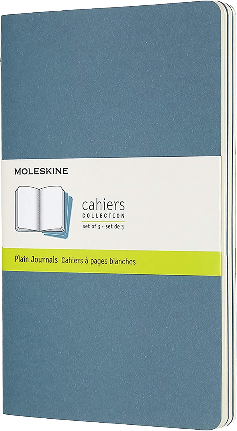 Set 3 carnete - Moleskine Cahier Journal Large Brisk Blue | Moleskine