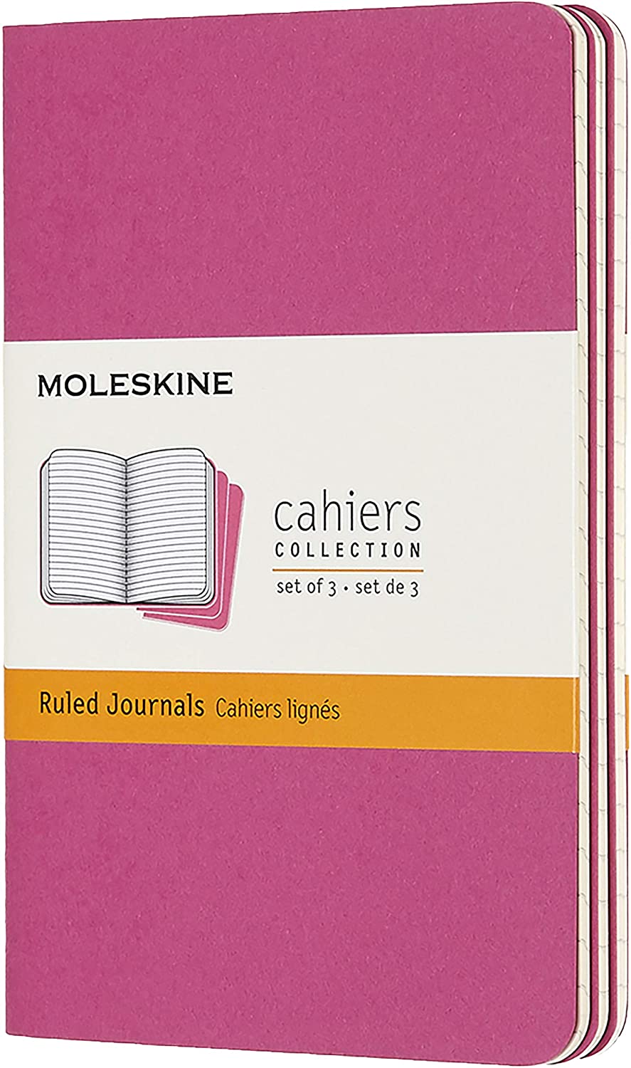 Set 3 carnete - Moleskine Cahier Journal Pocket Kinetic Pink | Moleskine - 3 | YEO