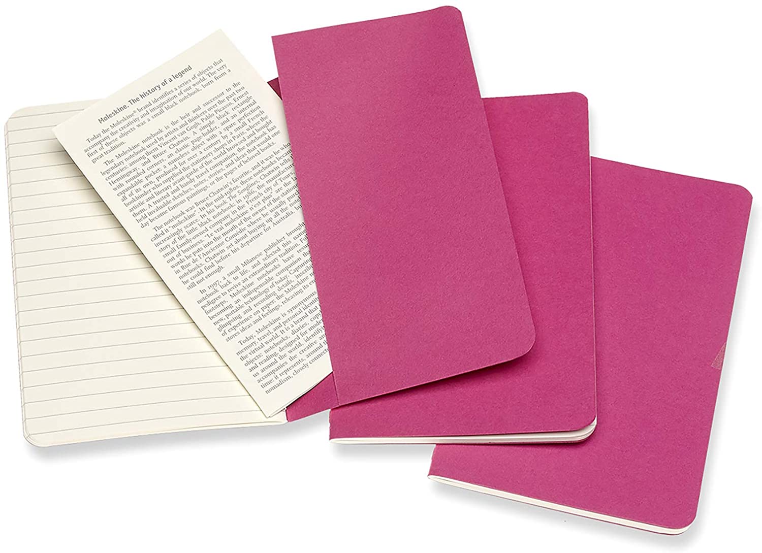 Set 3 carnete - Moleskine Cahier Journal Pocket Kinetic Pink | Moleskine - 1 | YEO