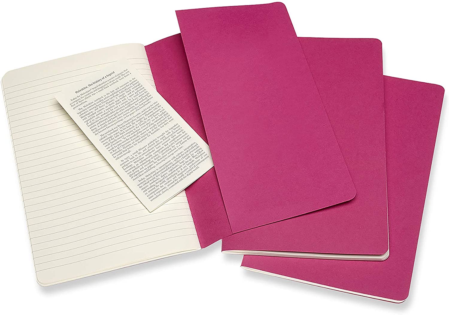 Set 3 caiete - Moleskine Cahier - Large, Ruled - Kinetic Pink | Moleskine - 1 | YEO