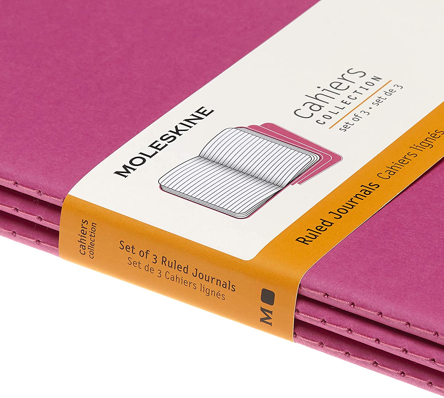 Set 3 carnete - Moleskine Cahier Journal Large Kinetic Pink | Moleskine - 2 | YEO