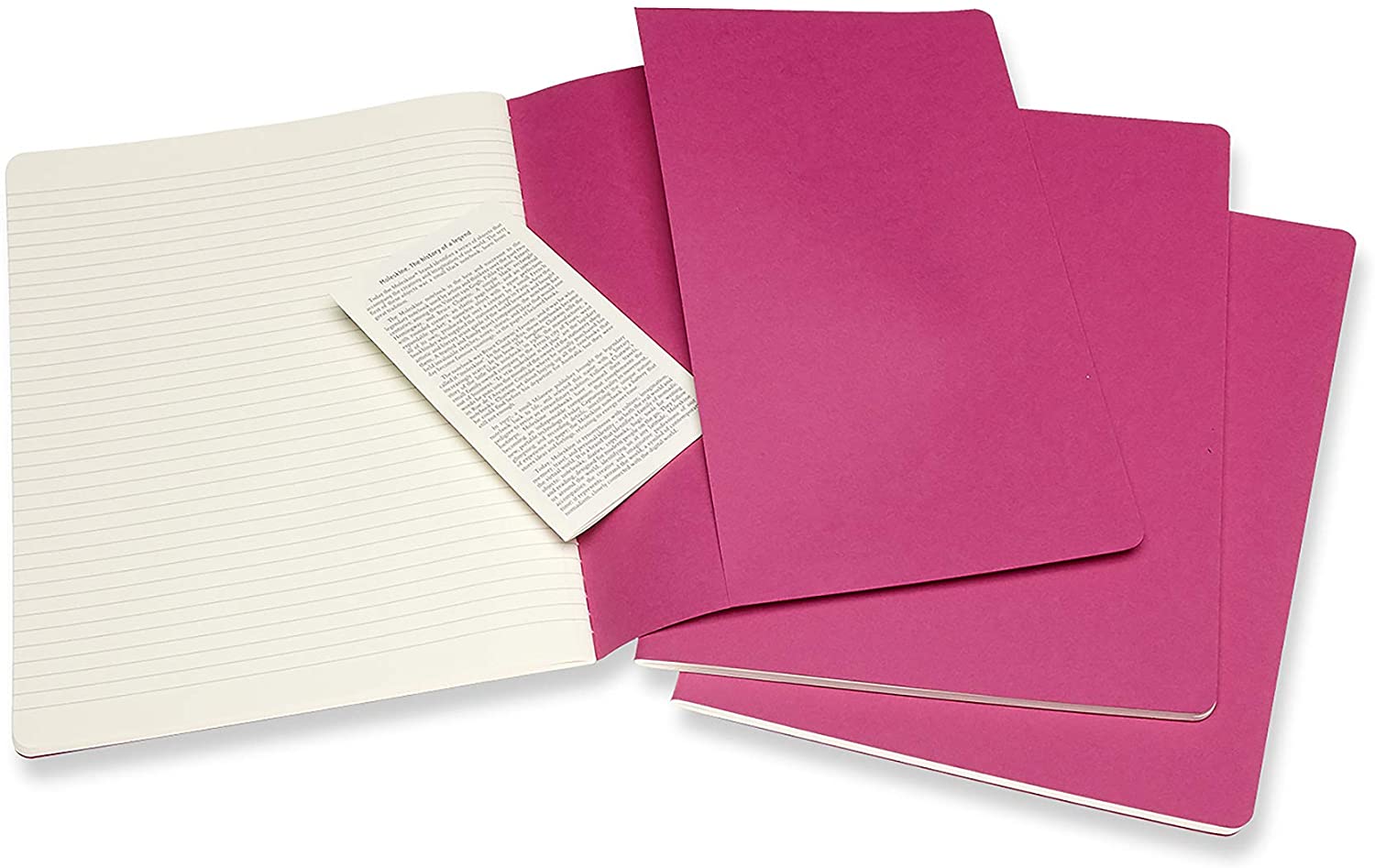 Set 3 caiete - Moleskine Cahier - X-Large, Ruled - Kinetic Pink | Moleskine - 1 | YEO