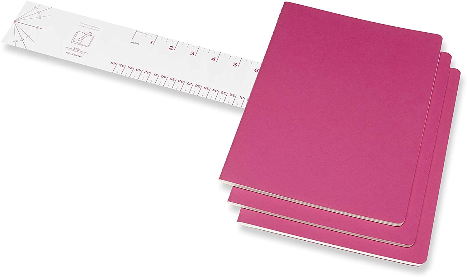 Set 3 caiete - Moleskine Cahier - X-Large, Ruled - Kinetic Pink | Moleskine - 3 | YEO