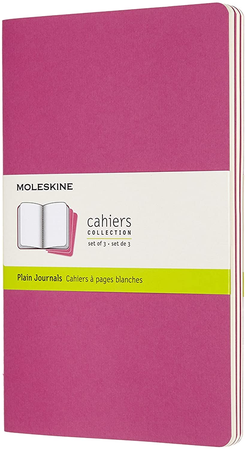 Set 3 carnete - Moleskine Plain Cahier Journals - Kinetic Pink - Large | Moleskine