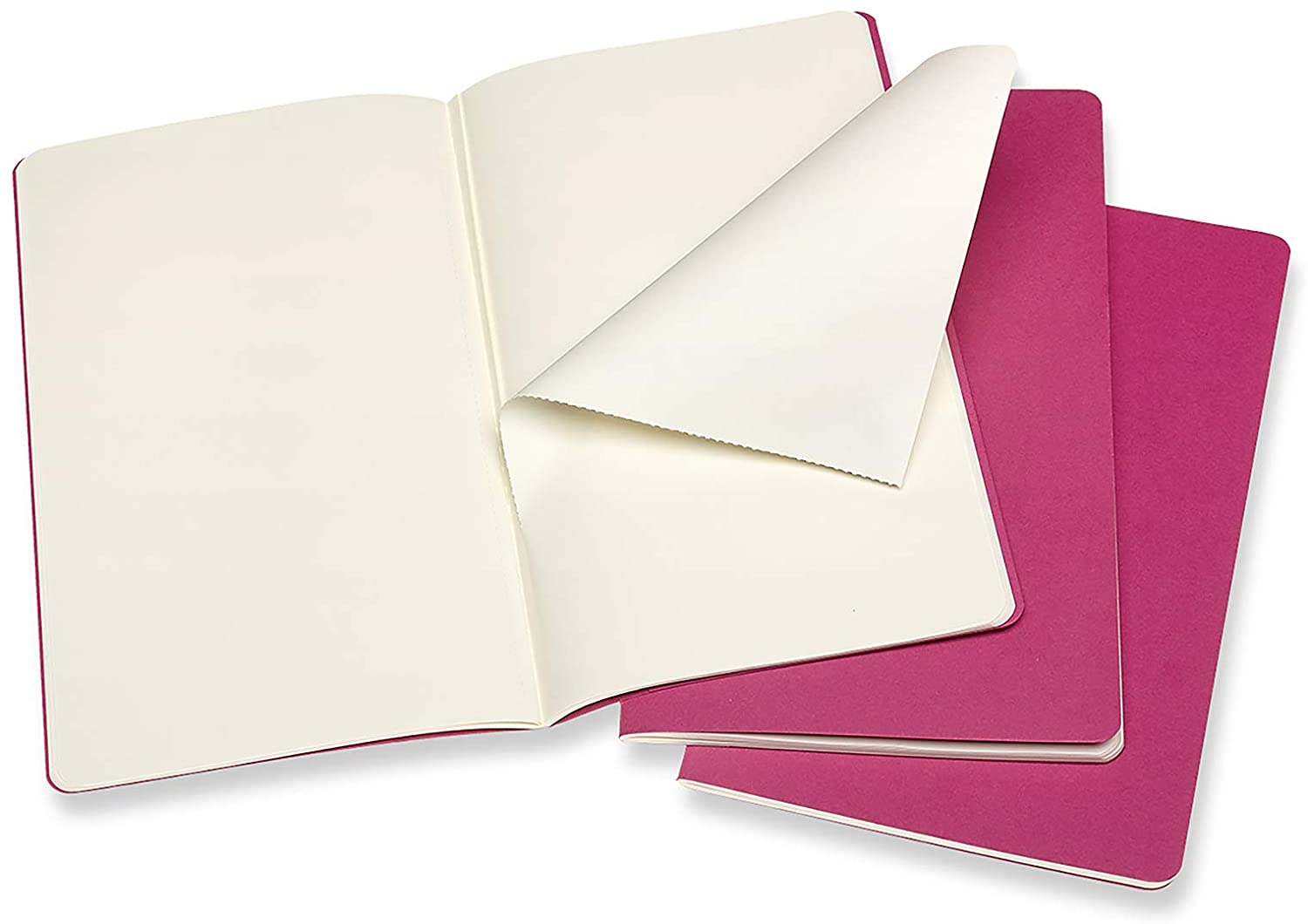 Set 3 carnete - Moleskine Plain Cahier Journals - Kinetic Pink - Large | Moleskine