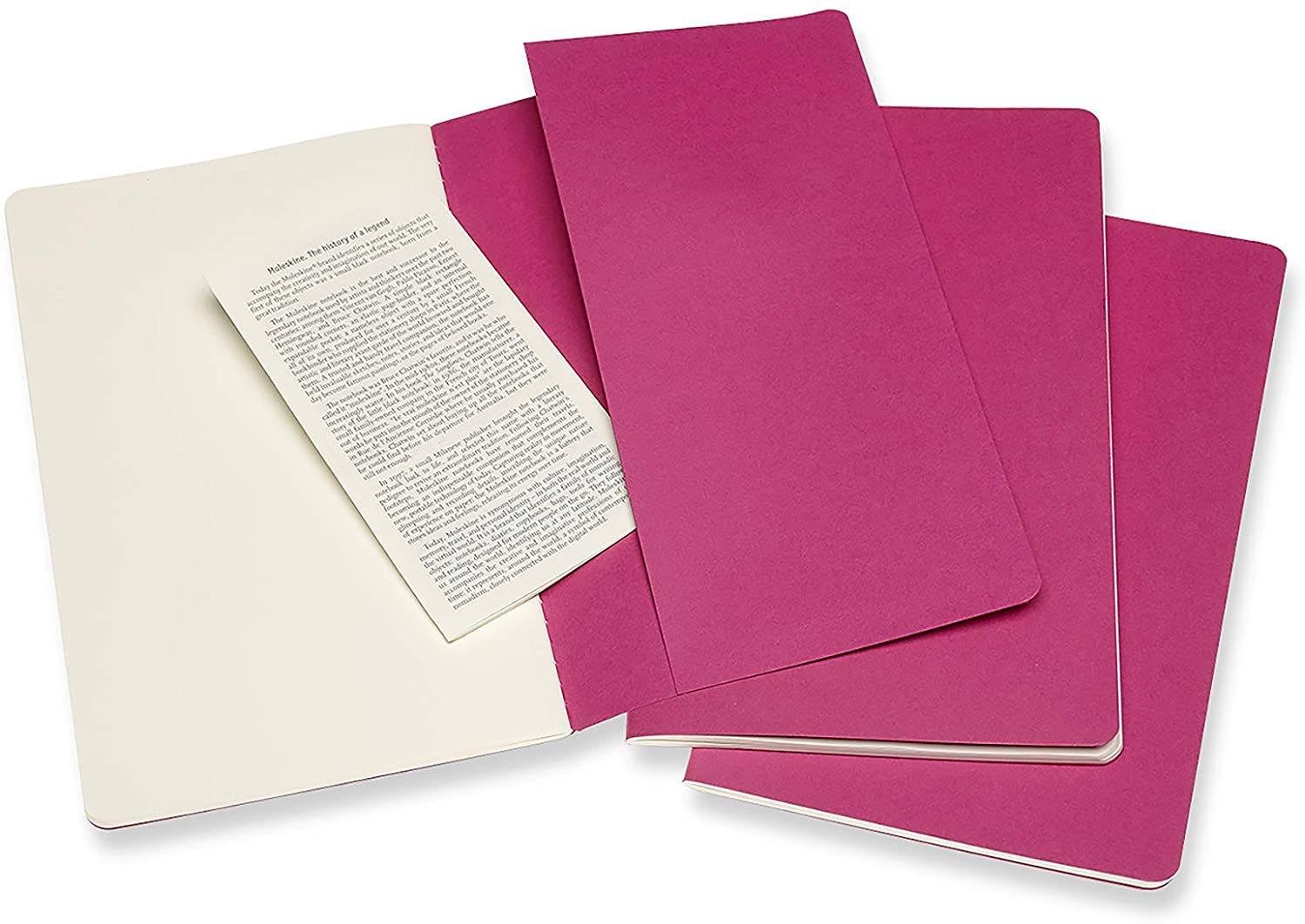 Set 3 carnete - Moleskine Plain Cahier Journals - Kinetic Pink - Large | Moleskine - 2 | YEO