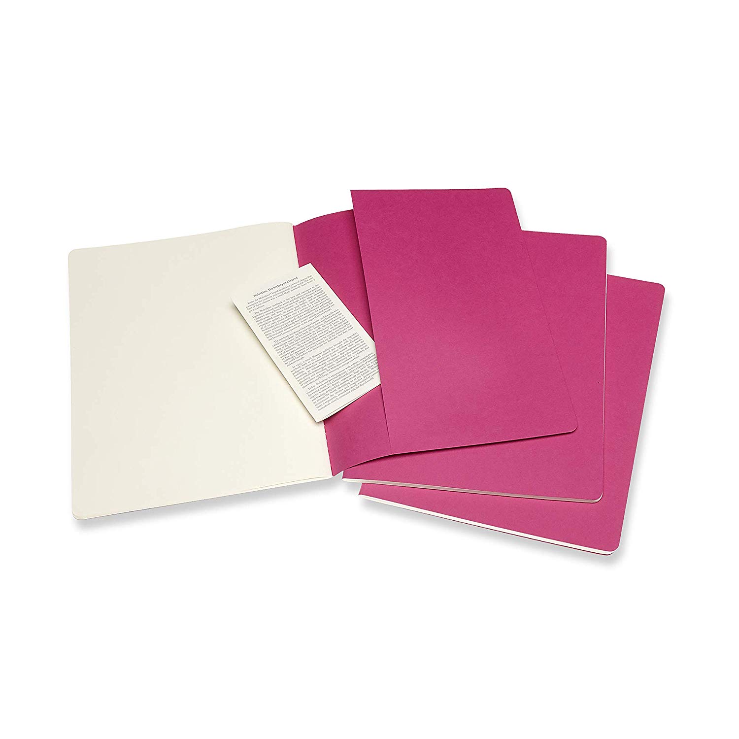 Set 3 caiete - Moleskine Cahier - Extra Large, Plain - Kinetic Pink | Moleskine - 2 | YEO