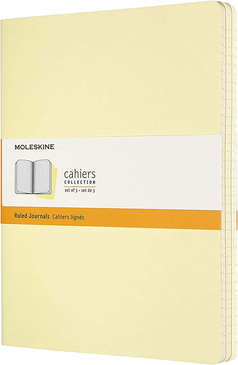 Set 3 caiete - Moleskine Cahier Journal Extra Large Tender Yellow | Moleskine - 3 | YEO