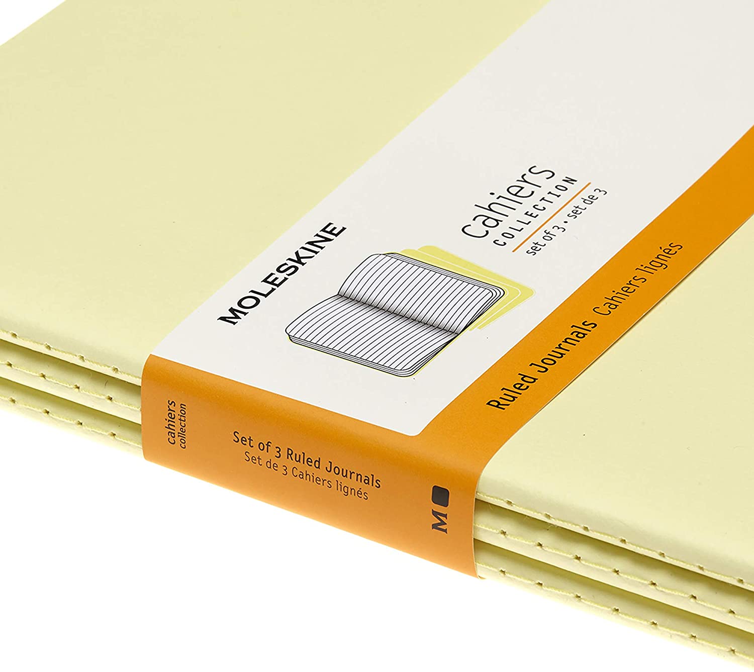 Set 3 caiete - Moleskine Cahier Journal Extra Large Tender Yellow | Moleskine - 2 | YEO